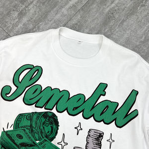 เสื้อยืดลายกราฟิกทรงแบ็กกี้ตามสั่งแนวสตรีทเสื้อยืดพิมพ์ลายไหล่ตกแบบโอเวอร์ไซส์ผ้าฝ้าย - Product Image 3