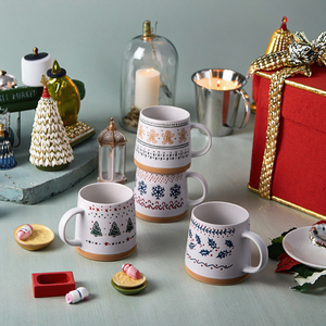 <span class=keywords><strong>Taza</strong></span> de Café de Cerámica Blanca de Navidad de 14 oz, Capacidad de 330 ml, Impresión Serigráfica, Vasos para Bebidas de Fiesta, Tazas Navideñas al por Mayor - Product Image 6