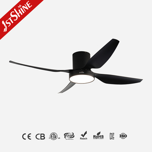 1stshine ventilateur de plafond LED noir 52 pouces économie d'énergie 4 pales ABS ventilateur de plafond avec lumière LED - Product Image 2