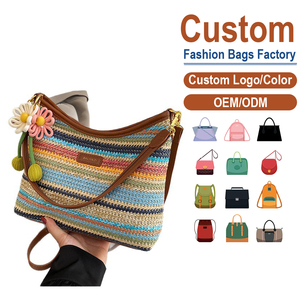 Rainbow Stripe <b>Straw</b> <b>Bag</b> – Factory Direct Supply with Handwoven Natural Fibers & Daisy Charm - Product Image 2