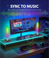 Barres lumineuses LED intelligentes RGB synchronisées avec la musique USB 5V avec contrôle par application pour PC, écran de bureau
