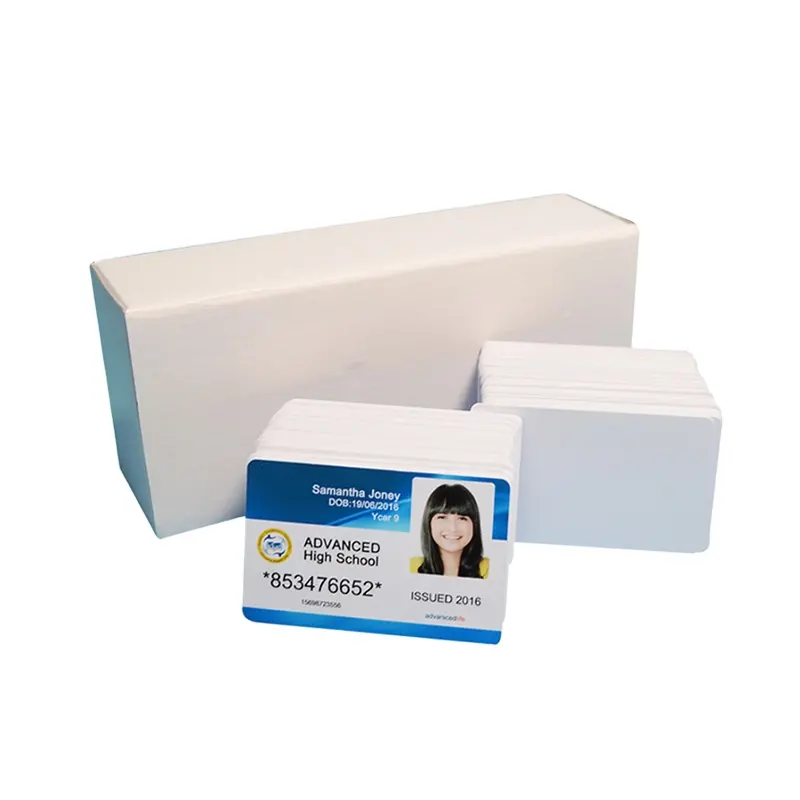 Fcolor Groothandel Hoge Kwaliteit Blanco Kaart Digitale Inkjet Afdrukken Witte Pvc-Kaart