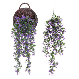 Guirlande de fleurs artificielles violettes Tainen pour décoration de panier suspendu, pour la maison, les mariages et l'extérieur - Product Image 1