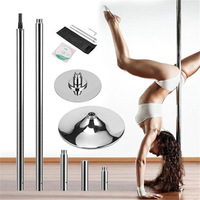 Barre de danse amovible pour la maison, la salle de sport et le fitness, barre de strip-tease portable à hauteur réglable, barre de strip-tease rotative.