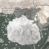 FedFiber FD9319 Polypropylene Fiber Mesh 19mm Concrete Use 450Mpa Tensile Strength Acid/Alkali/Salt Resistant