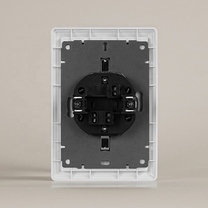 Doble UE alemán 2P + E enchufe eléctrico de pared negro PC Panel doble enchufe para alemán Rusia España Mozambique mercado - Product Image 6