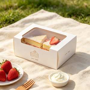 Scatola di Presentazione <span class=keywords><strong>Deluxe</strong></span> per Dessert, Confezione in Cartone Rigido per Cioccolatini, Bonbon e Biscotti, Personalizzabile e all'Ingrosso - Product Image 3