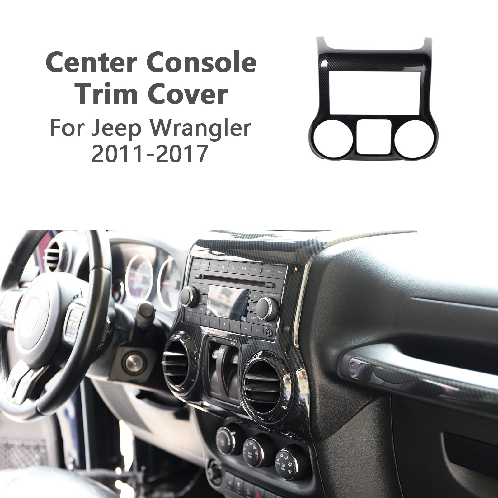 1 center console panel-black carbon fiber