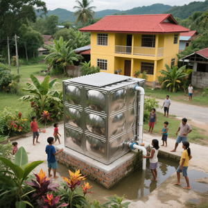 Réservoir de stockage d'eau en acier inoxydable SS304 de 100 000 litres et 5 000 litres, utilisé pour le traitement de l'eau chaude domestique, garantie de 3 ans, 3 000 L/heure - Product Image 5