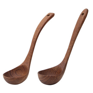 Non-stick wok spatula, unpainted, household wooden spatula with long handle, chicken wing wood spatula, creative kitchen - Product Image 3