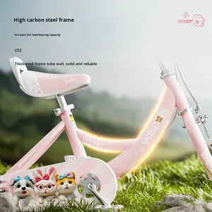 Vélo pour enfants pour garçons et filles de 3 ans et plus, cadre en acier à haute teneur en carbone, panier avant, roues d'apprentissage, roues de 12/14/16 <span class=keywords><strong>pouces</strong></span> - Product Image 2