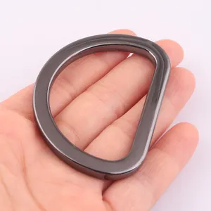 2 Inch Metal Bag Accessories Strap Flat D Ring Buckle For Leather Webbing