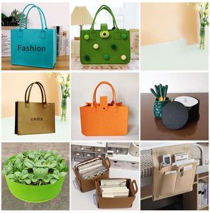 Bolsas de Compra Reutilizables de Fieltro Duraderas de Gran Capacidad Personalizadas al por Mayor con Logotipo Impreso para Mujer - Product Image 3