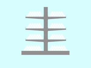 Rivestimento di potenza nuovo Rack di stoccaggio a mensola Rack magazzino - Product Image 2