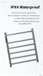 Chauffage électrique à température constante Serviette en acier inoxydable Serviette de bain Séchage des vêtements Rack - Product Image 4