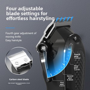 Cortadora de Pelo Eléctrica <span class=keywords><strong>Profesional</strong></span> Recargable por USB KM-1071, Recortadora de Pelo con Cuchilla de Acero al Carbono, Máquina para Cortar el Cabello - Product Image 3