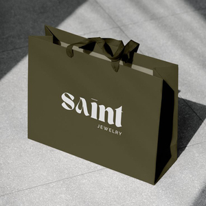 Rubans d'emballage à la main Sacs en papier cartonné Sacs d'artisanat en carton blanc estampage à chaud Cadeaux Shopping <span class=keywords><strong>Sac</strong></span> Natural <span class=keywords><strong>Craft</strong></span> - Product Image 1