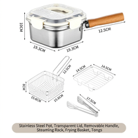 Boîtes de conservation alimentaire esthétiques en acier inoxydable Yuedisi 2300 ml, boîte à lunch étanche, adaptée à la friture et à la cuisson