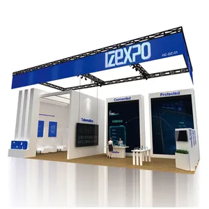 Stand d'exposition publicitaire 20 * 20ft affichage d'exposition Portable Logo personnalisé toile de fond pour stand d'exposition de salon commercial