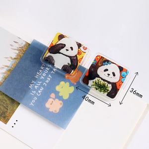 Pince Panda mignonne pince à reliure en <span class=keywords><strong>acrylique</strong></span> pince à papier en plastique pour index de fichiers et stockage de papeterie Photo utilisation bureau et école - Product Image 5