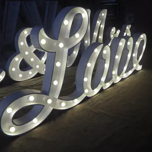 Produttore di cartelli 3ft 4ft 5ft lettere lampadina continua festa nuziale amore 4ft tendone lettere numeri