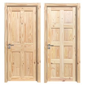 Puertas Corredizas Interiores de Madera de <span class=keywords><strong>Pino</strong></span> Sólido Modernas de Alta Calidad, Diseño Personalizado de Fabricante Chino - Product Image 1