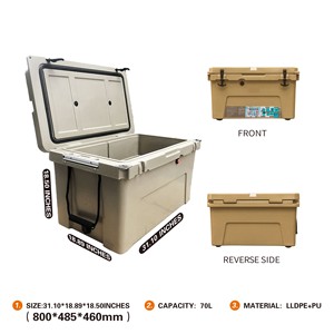 Atacado 20L 50L <span class=keywords><strong>70L</strong></span> 110L Unidade-uv Durável Isolado Hard Cooler Peito De Gelo Rotomolded Cooler <span class=keywords><strong>Box</strong></span> para Camping/Uso De Alimentos De Pesca - Product Image 2