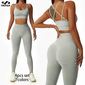 2023 New Dropshipping Girls Ladies Fashionable New Brand Private Label Fitness And Yoga Wear Set For Women