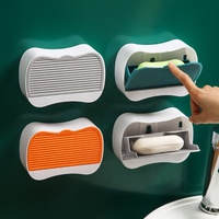 Zeep Rack Storage Case Badkamer Borstel Doos Zuig Drogen Accessoires Ontwerp Wall Mount Zeep Houder Zeepbakje Rack