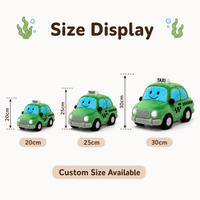 Jouet en peluche voiture taxi verte personnalisée OEM ODM, véhicule en peluche doux style poupée, logo, faible MOQ, fabricant en gros, usine, polyester