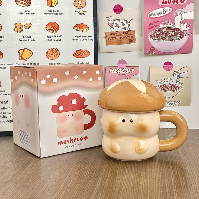 [กล่องบรรจุภัณฑ์สี] ถ้วยเห็ด - สีน้ำตาล