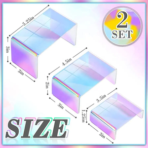 Espositore <span class=keywords><strong>per</strong></span> riser in acrilico iridescente espositore in acrilico riser <span class=keywords><strong>per</strong></span> display in acrilico arcobaleno - Product Image 4
