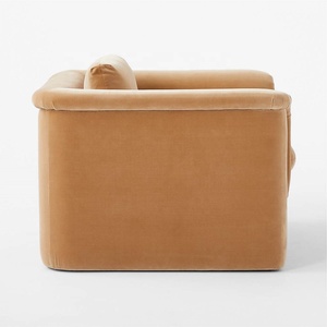 Canapé personnalisé simple 1 place canapé sur mesure rembourré orange kaki couleur vert camel velours velours <span class=keywords><strong>fauteuil</strong></span> en tissu - Product Image 6