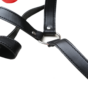 BDSM Yetişkin Ürünleri At Tipi Nefes Alabilen Su Geçirmez Silikon Ağız Kapağı Topu Burun Kancası ile Kölelik Ekipmanı SM Seks Oyuncağı - Product Image 2