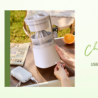 Presse-agrumes centrifuge électrique personnalisable avec moteur DC, rechargeable par USB, boîtier en plastique pour usage domestique, automobile et extérieur