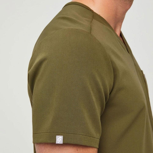 Uniformes Médicos <span class=keywords><strong>de</strong></span> Alta Calidad OEM en Verde Oscuro, Conjuntos <span class=keywords><strong>de</strong></span> Uniformes para Paramédicos y Enfermeras con Logotipo - Product Image 4