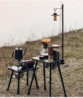 Tabouret et table pliants 2-en-1 tactiques portables en alliage d'aluminium, rétractables et compacts pour le camping, les pique-niques et les voyages en plein air