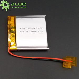 블루 타이양 충전식 배터리 1.85wh 3.7v 500mah 리포 배터리 리포 603030 500mah - Product Image 1