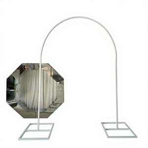 ฉากหลังงานแต่งงานรูปทรงเรขาคณิตสี่เหลี่ยมผืนผ้าสแตนเลสแบบใหม่ล่าสุด ดีไซน์กระจกเงา สีทอง/สีเงิน สำหรับงานอีเว้นท์และปาร์ตี้ - Product Image 1