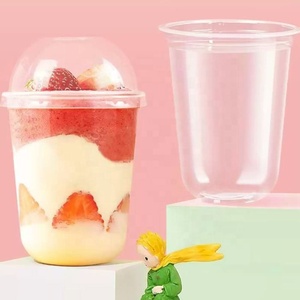 Gobelet en plastique PP jetable en forme de U de 500 ml/700 ml avec couvercle pour thé au lait et bubble <span class=keywords><strong>tea</strong></span> - Product Image 2