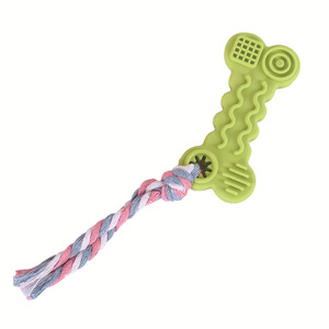 Jouet à mâcher pour chien en TPR durable, forme biscuit, nettoyage dentaire, taille moyenne, fournitures pour animaux de compagnie pour chiens - Product Image 5