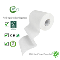 Papier toilette jetable australien bon marché, 80m 100m, 1 plis, rouleau de papier toilette, pâte à papier vierge, gaufrage en points