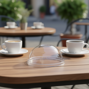 Coperchio a cupola trasparente per tazze da 20-24 oz in plastica PET, stile classico, coperchio usa e getta per tazze da caffè - Product Image 2