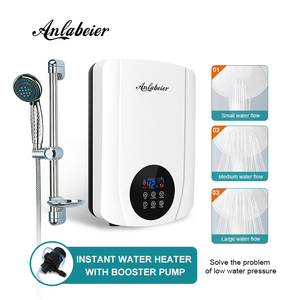 5500W OEM ODM Booster <b>Pump</b> Touch Panel Constant Temp ELCB Instant <b>Electric</b> Tankless Hot <b>Water</b> Heater Shower Bathroom - Product Image 4