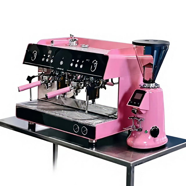 Coffee Machine Professional Pink Semi-Auto Espresso Coffee Machine for Commercial
