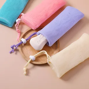 Modern All Natural Soap <b>Net</b> <b>Mesh</b> Bag for Body Exfoliation and Body Cleaner Nylon Fabric for Children & Adults - Product Image 6
