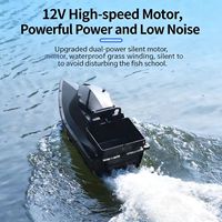 Barco Cebador y Buscador de Peces con Control Remoto TUOLI TLB006, GPS, Alcance de 500m, Capacidad de Carga de 1.5kg, Retorno Automático, Anti-Vuelco, Plástico Negro