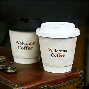 แก้วกาแฟกระดาษแบบใช้แล้วทิ้ง รุ่นเน็ตเรด หนาพิเศษ สำหรับเครื่องดื่มร้อน แบบกำหนดเองได้ แก้วกาแฟกระดาษสองชั้น - Product Image 1