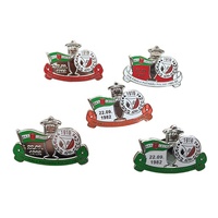 Badge à épinglette en émail dur, plaqué or métallique, avec support boutonné, pour club de football, logo personnalisé, style antique et moderne