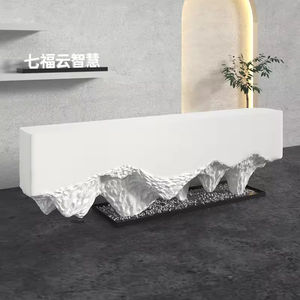 Unique Customized Modern Extendable Reception Desk with Unconventional Shapes for Commercial Use in Hotels and Malls - Product Image 3